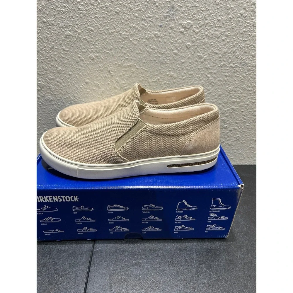 Birkenstock Oswego Knit Suede Sand EU 41 US L10 M8 Womens Mens